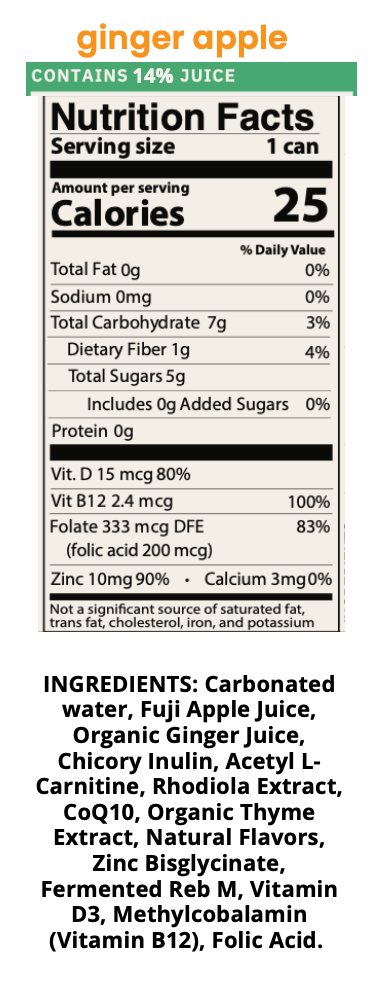 ginger apple nutrition facts