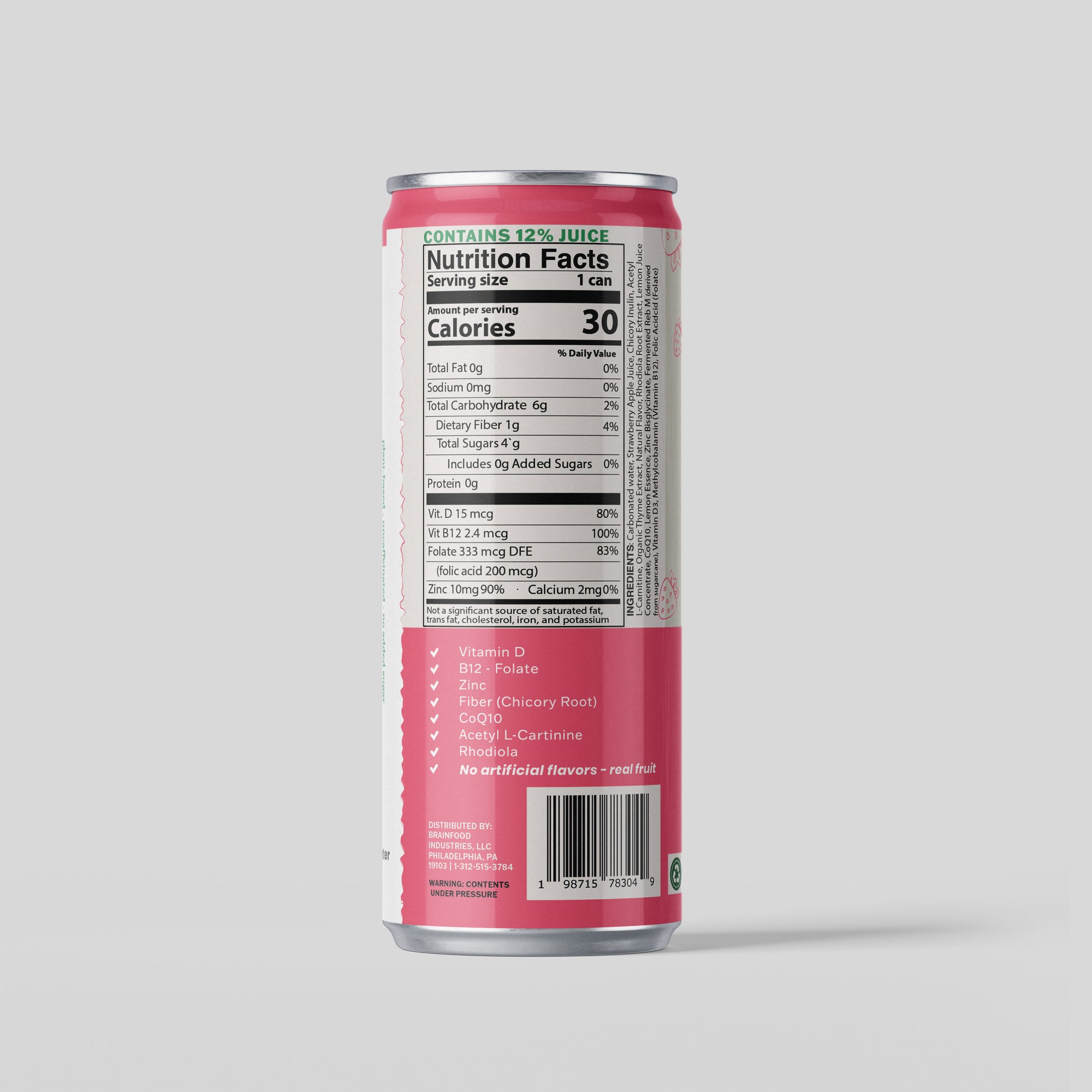 strawberry brain food can back side