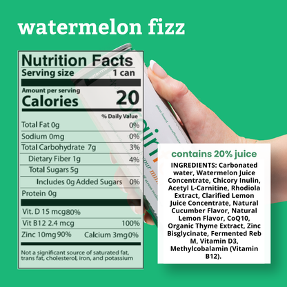 BrainFood Sparkling Water for your Brain - The Tasty Trio: 12 Pack